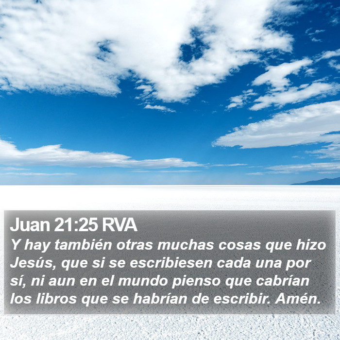 Juan 21:25 RVA Bible Study