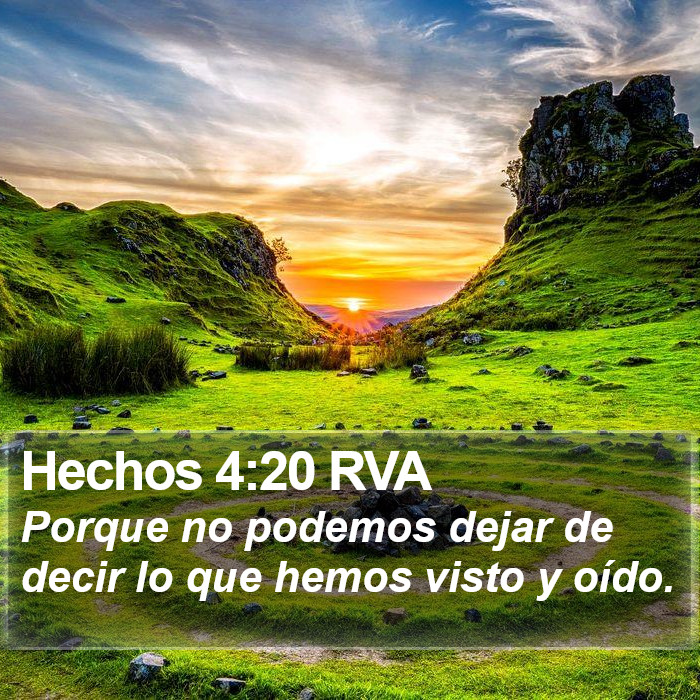 Hechos 4:20 RVA Bible Study