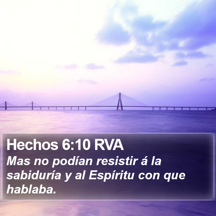 Hechos 6:10 RVA Bible Study