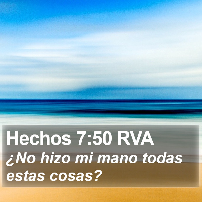 Hechos 7:50 RVA Bible Study