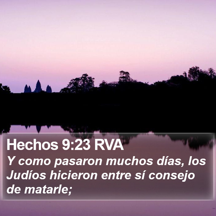 Hechos 9:23 RVA Bible Study