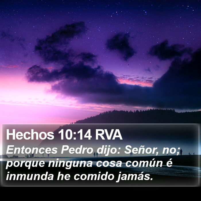 Hechos 10:14 RVA Bible Study