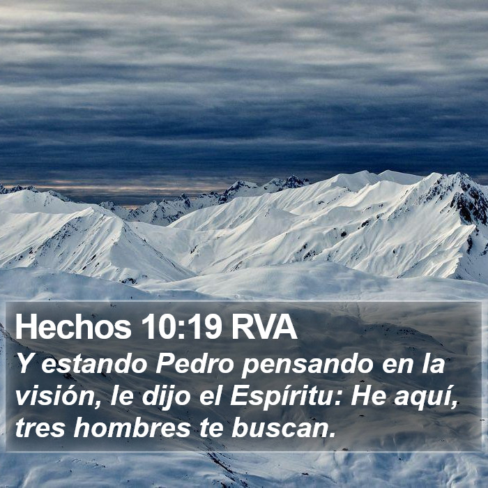 Hechos 10:19 RVA Bible Study