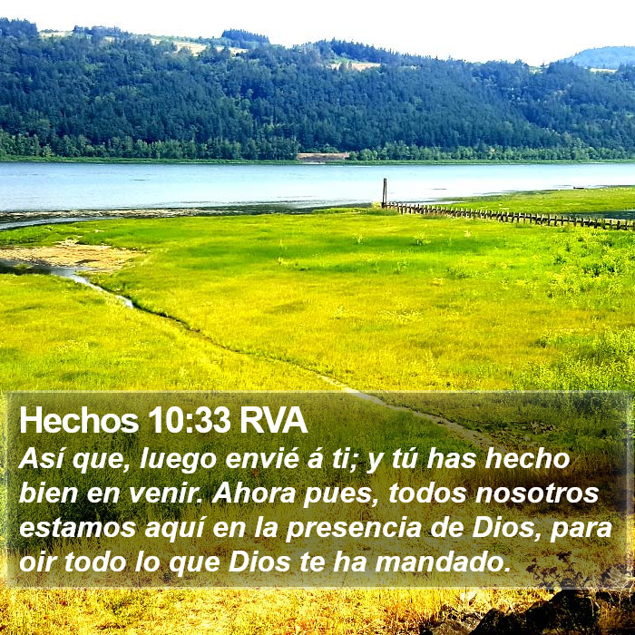 Hechos 10:33 RVA Bible Study