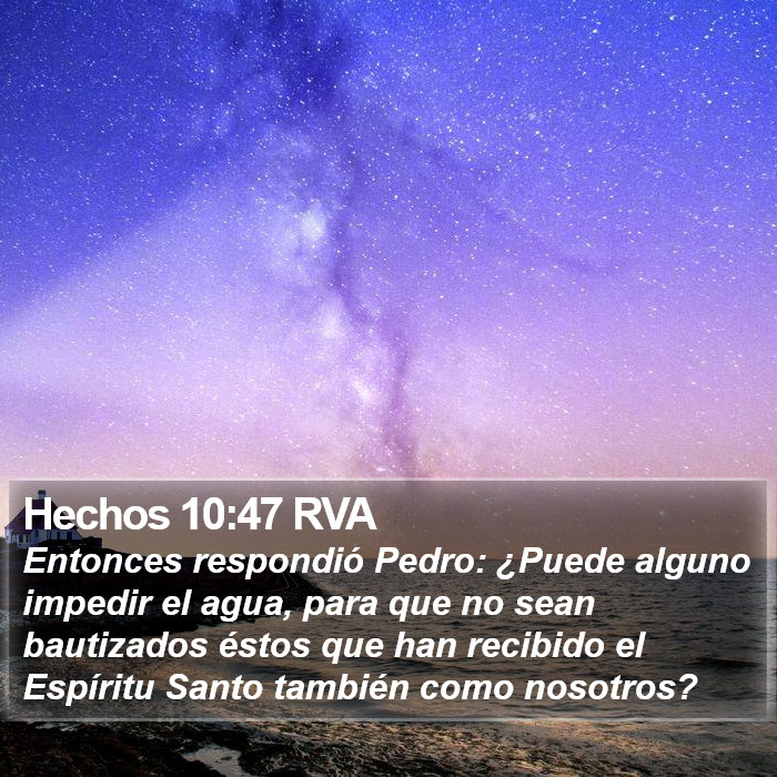 Hechos 10:47 RVA Bible Study