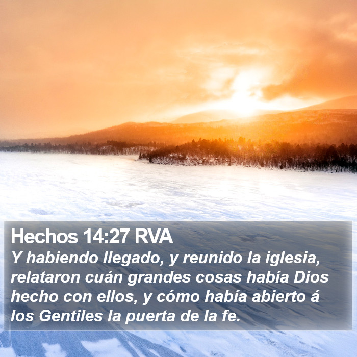 Hechos 14:27 RVA Bible Study