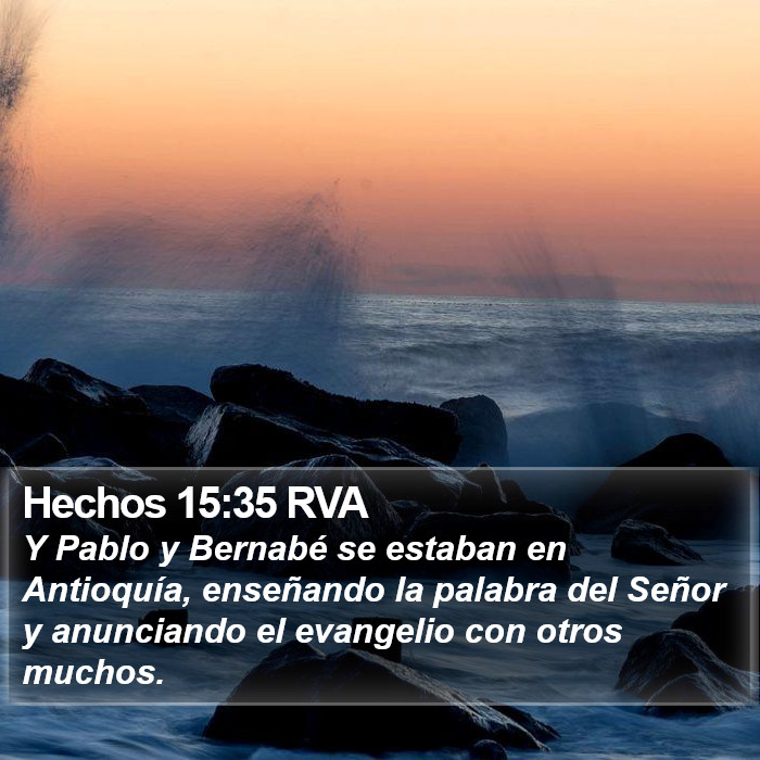 Hechos 15:35 RVA Bible Study