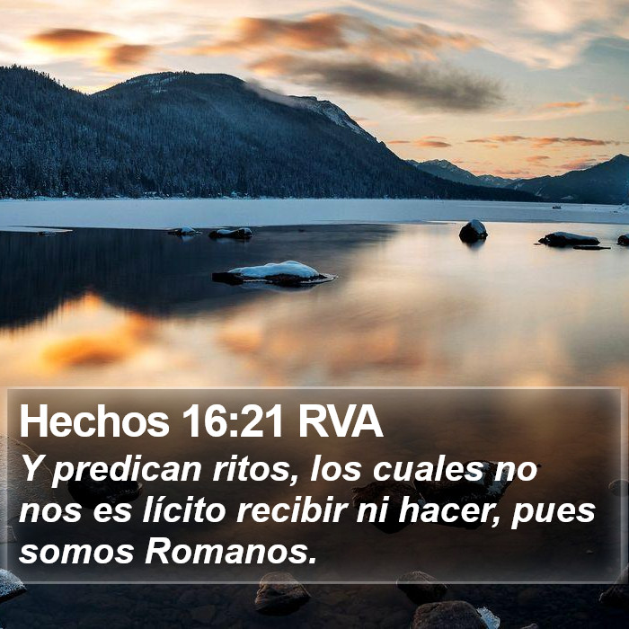 Hechos 16:21 RVA Bible Study