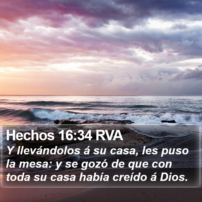 Hechos 16:34 RVA Bible Study