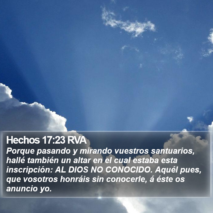 Hechos 17:23 RVA Bible Study