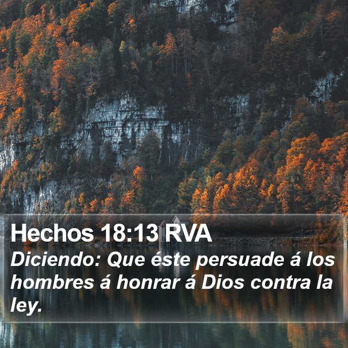 Hechos 18:13 RVA Bible Study