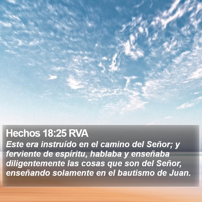 Hechos 18:25 RVA Bible Study