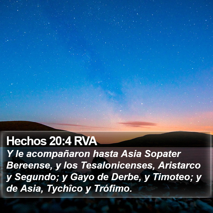 Hechos 20:4 RVA Bible Study