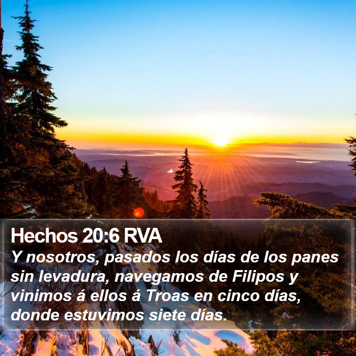 Hechos 20:6 RVA Bible Study