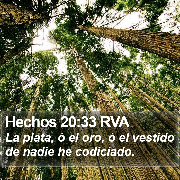 Hechos 20:33 RVA Bible Study