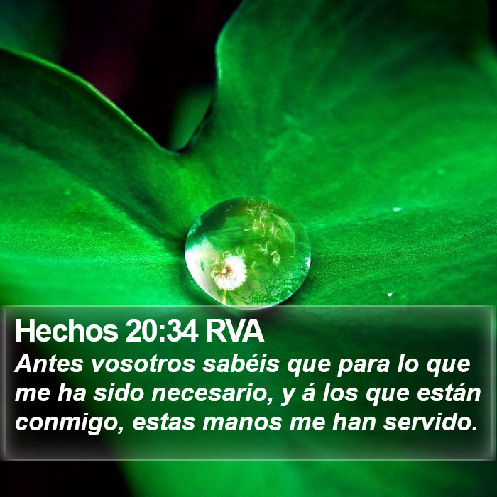 Hechos 20:34 RVA Bible Study