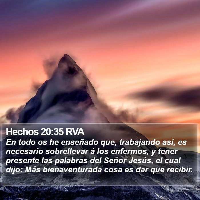 Hechos 20:35 RVA Bible Study