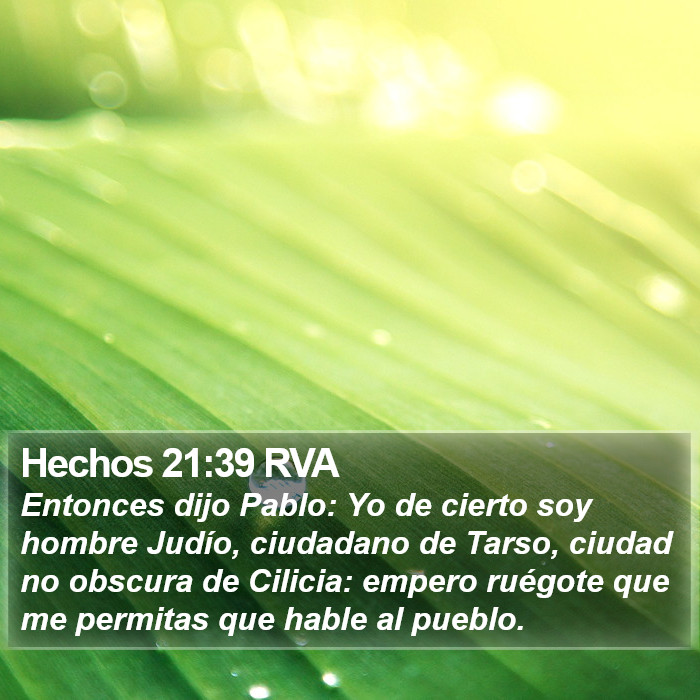 Hechos 21:39 RVA Bible Study