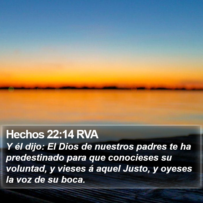 Hechos 22:14 RVA Bible Study