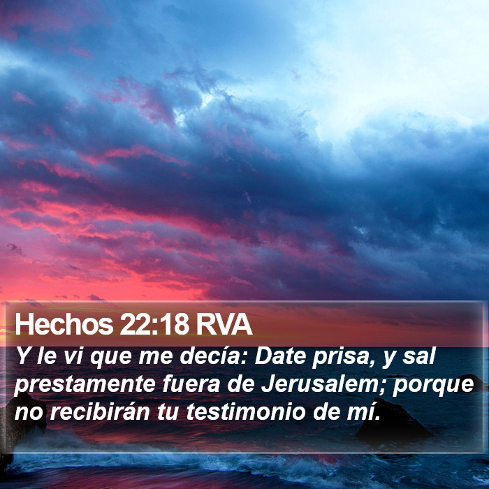 Hechos 22:18 RVA Bible Study