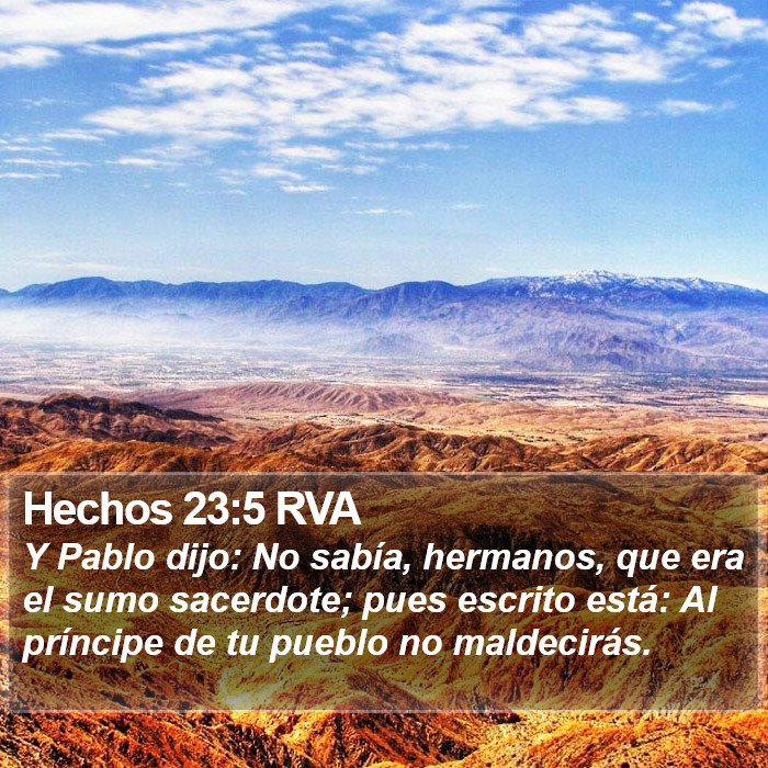 Hechos 23:5 RVA Bible Study