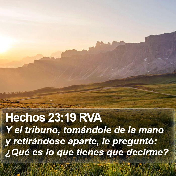 Hechos 23:19 RVA Bible Study