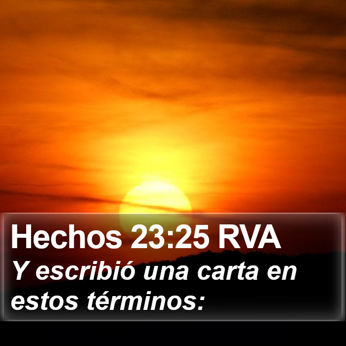 Hechos 23:25 RVA Bible Study