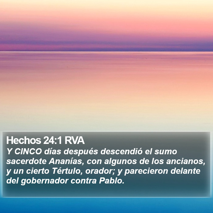 Hechos 24:1 RVA Bible Study