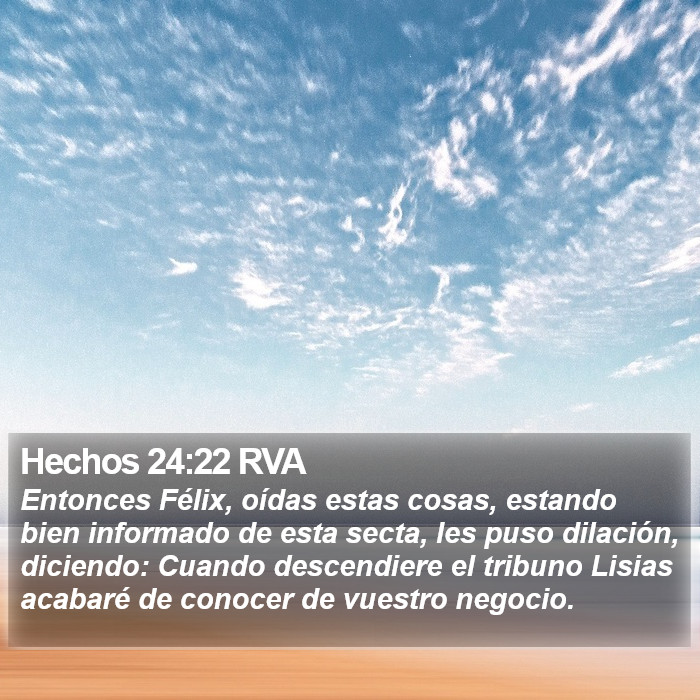 Hechos 24:22 RVA Bible Study