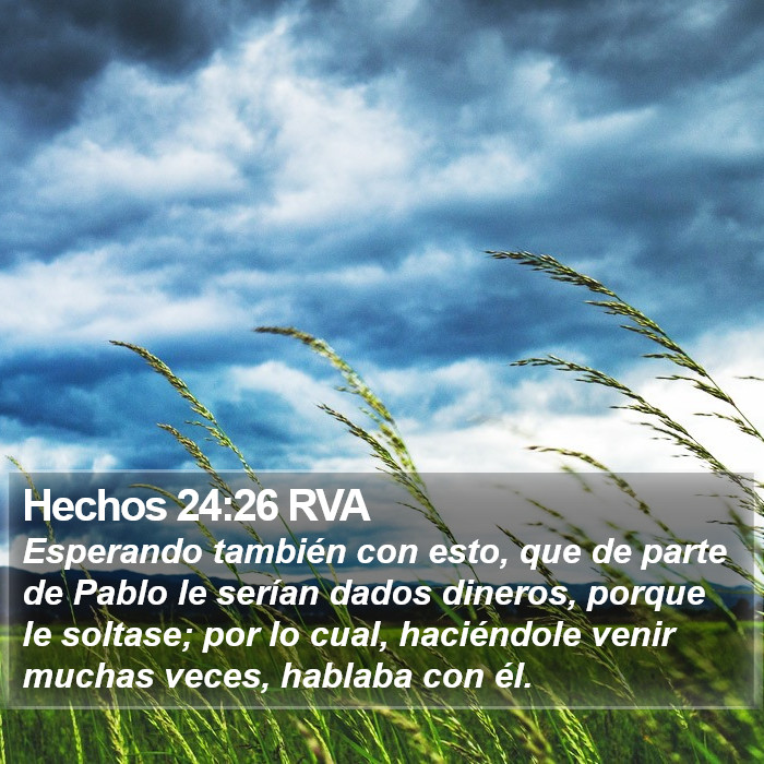 Hechos 24:26 RVA Bible Study