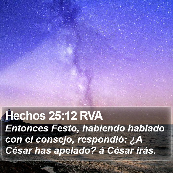 Hechos 25:12 RVA Bible Study