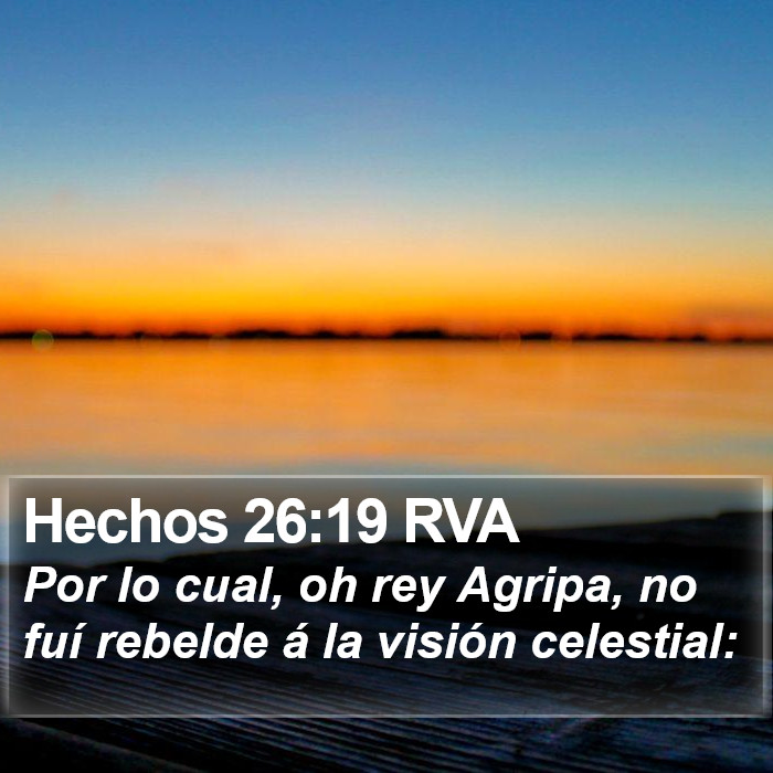 Hechos 26:19 RVA Bible Study