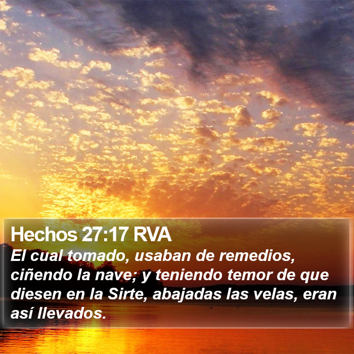 Hechos 27:17 RVA Bible Study