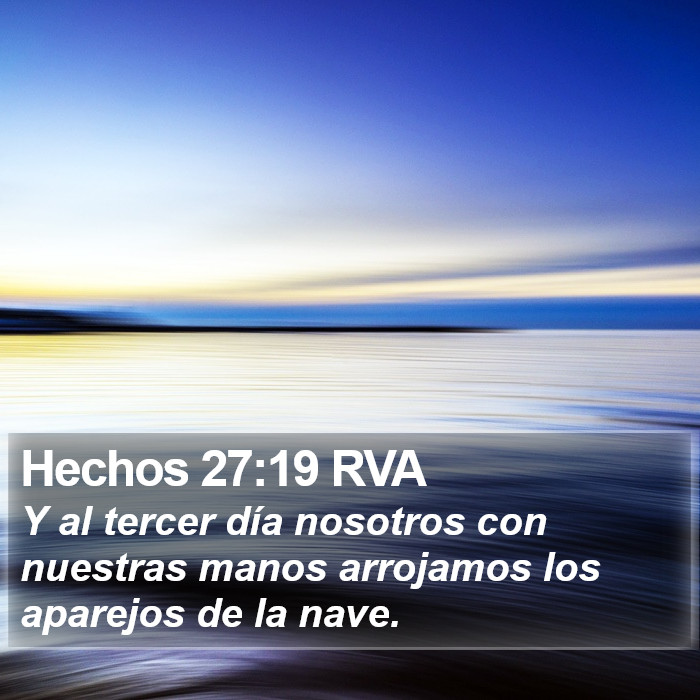 Hechos 27:19 RVA Bible Study