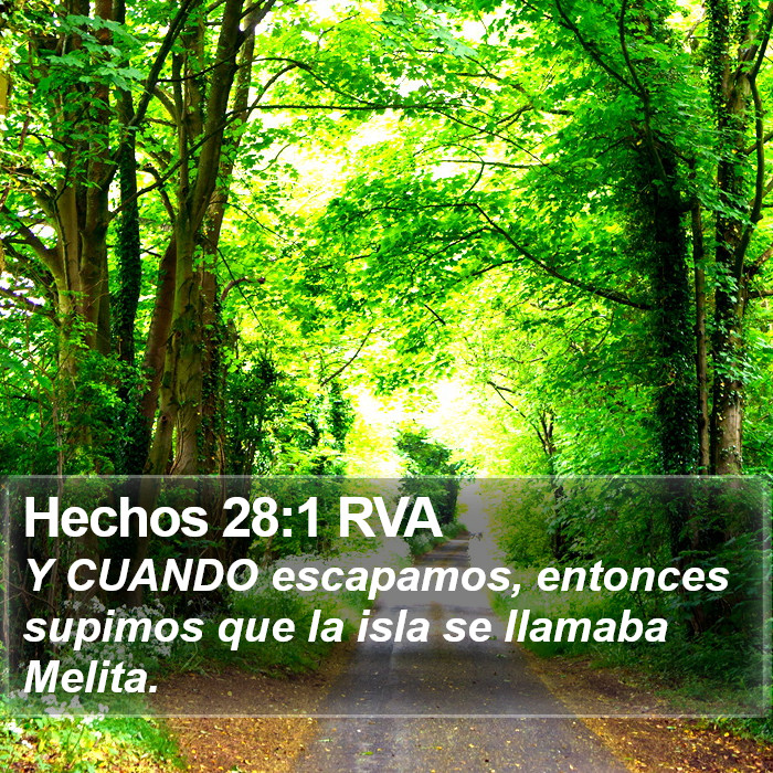 Hechos 28:1 RVA Bible Study