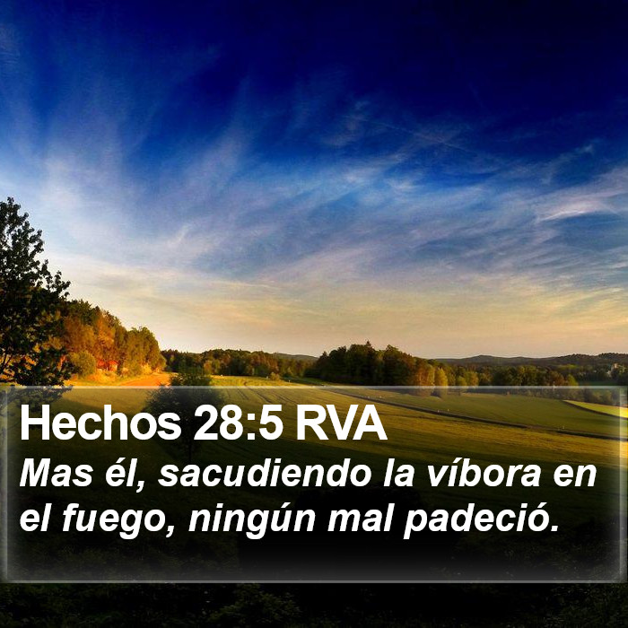 Hechos 28:5 RVA Bible Study