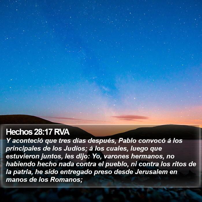 Hechos 28:17 RVA Bible Study