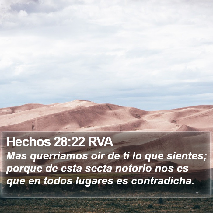 Hechos 28:22 RVA Bible Study