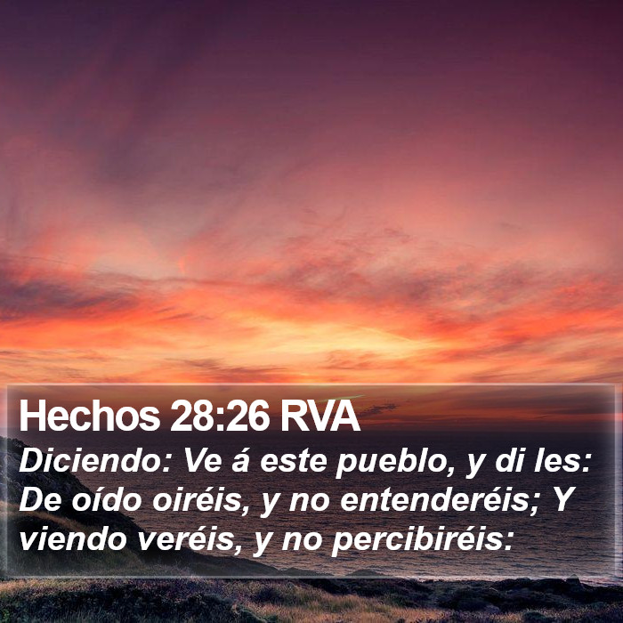 Hechos 28:26 RVA Bible Study