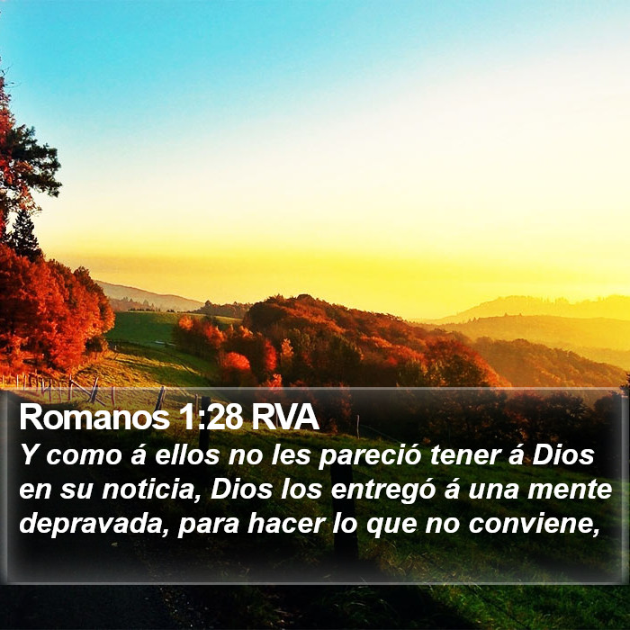 Romanos 1:28 RVA Bible Study