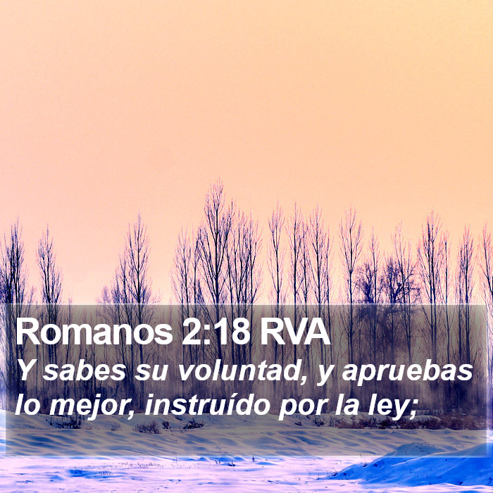 Romanos 2:18 RVA Bible Study