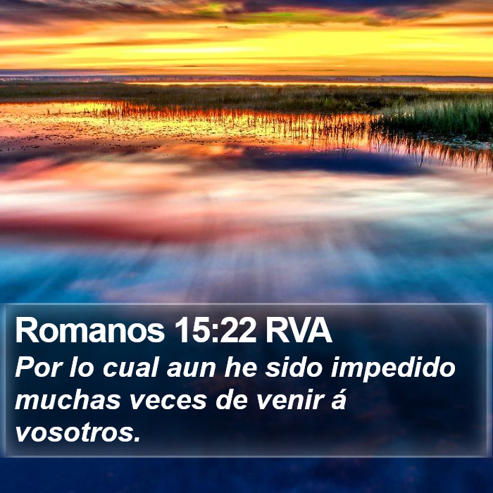 Romanos 15:22 RVA Bible Study