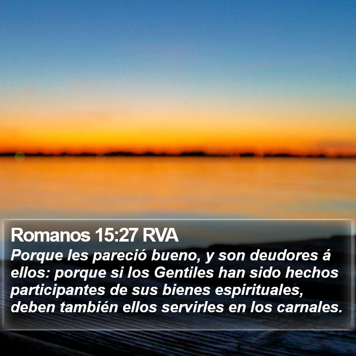 Romanos 15:27 RVA Bible Study