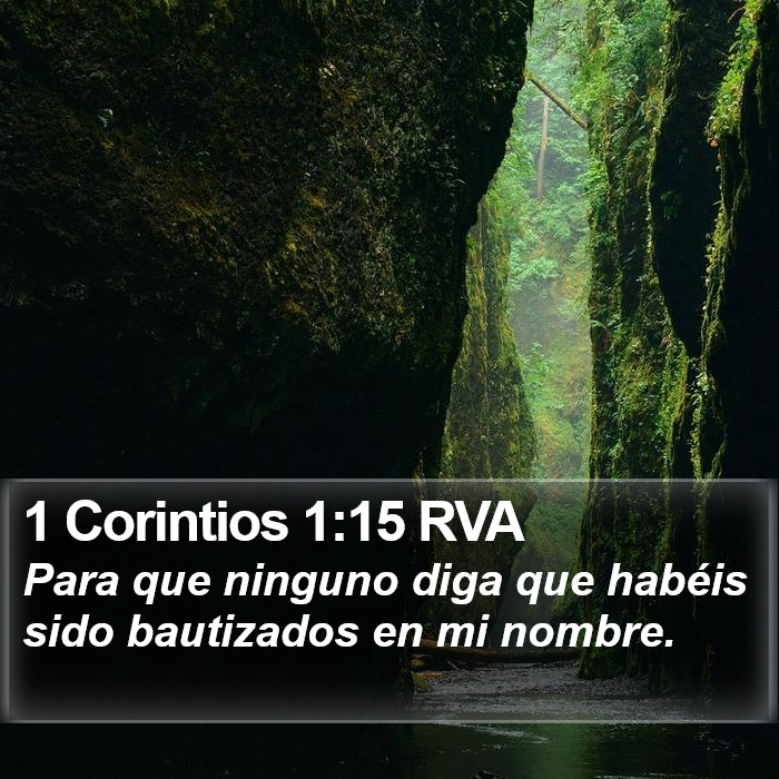 1 Corintios 1:15 RVA Bible Study