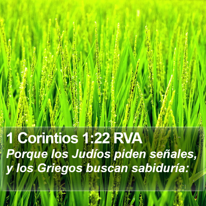 1 Corintios 1:22 RVA Bible Study