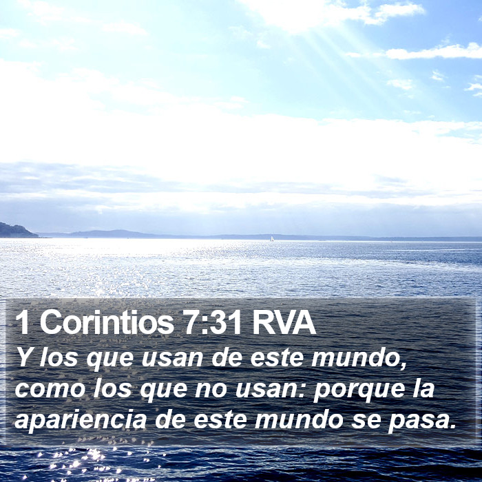 1 Corintios 7:31 RVA Bible Study