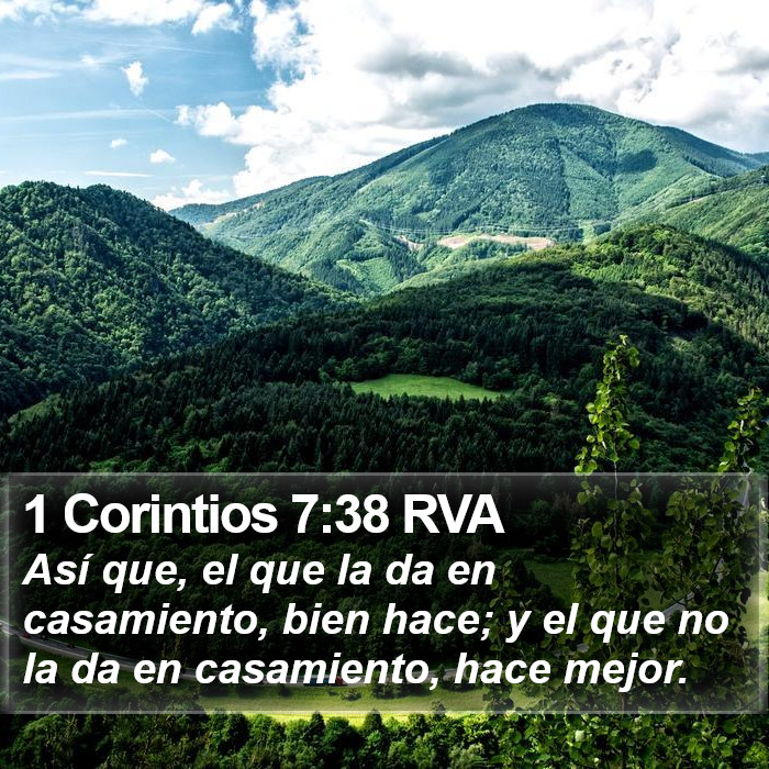 1 Corintios 7:38 RVA Bible Study