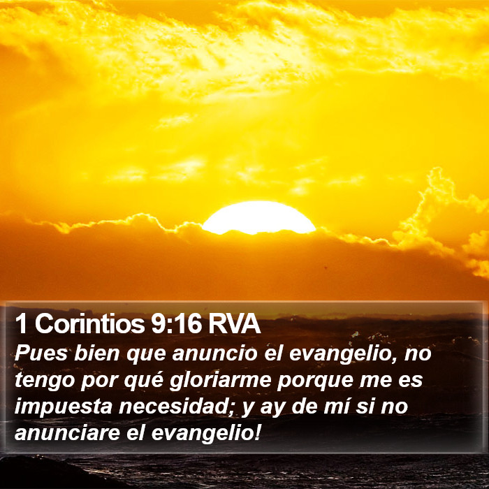 1 Corintios 9:16 RVA Bible Study