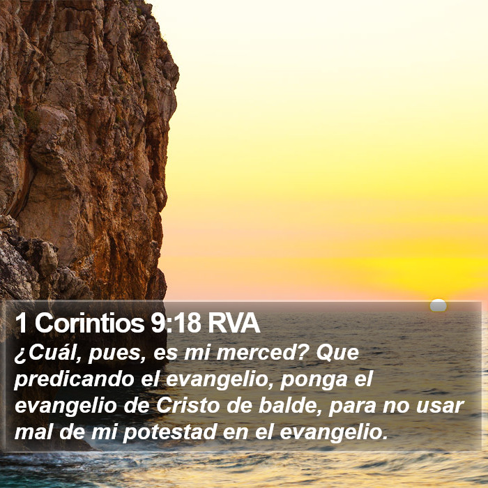 1 Corintios 9:18 RVA Bible Study