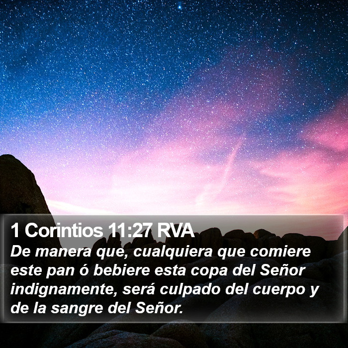 1 Corintios 11:27 RVA Bible Study